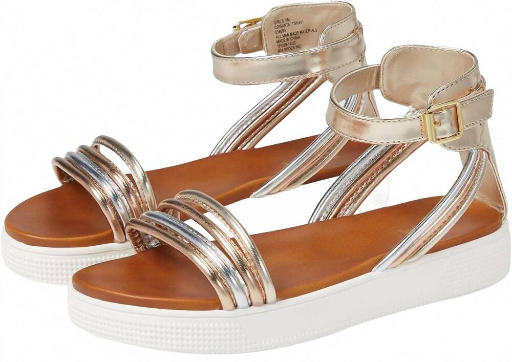 NEW MIA girls crisanta sandal in pale gold